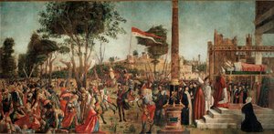 Cycle de la vie de Sainte Ursule : le Martyre des Pèlerins et les Funérailles de Sainte Ursule - Vittore Carpaccio