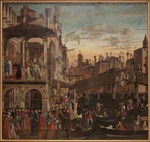 Miracle de la Sainte Croix au Ponte di Rialto, vers 1496
