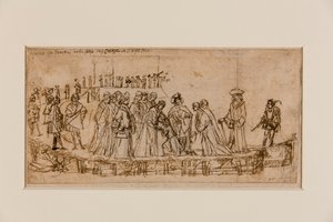Le prince anglais Conan prenant congé de son père (recto)