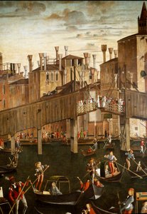 Le Miracle de la relique de la Sainte Croix au pont du Rialto à Venise (détail) - Vittore Carpaccio