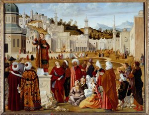 La prédiction de Saint Étienne à Jérusalem (détail) - Vittore Carpaccio