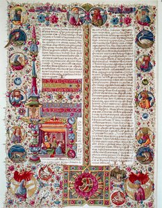Page du manuscrit de la Bible de Borso d