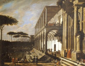 Fête à la Villa de Poggioreale, par Viviano Codazzi