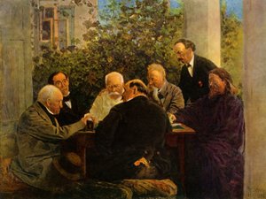 Le jeu de cartes, fin 19ème-début 20ème siècle, 1965 - Vladimir Egorovic Makovsky