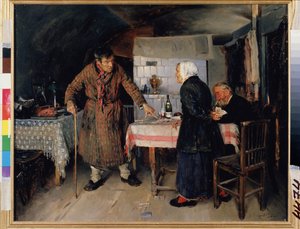 Une querelle de jeu de cartes - Vladimir Egorovic Makovsky