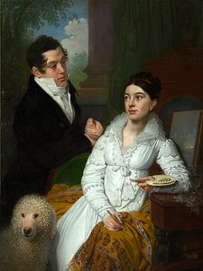 Portrait de la princesse Alexandra Gregorievna et du prince Aleksey Alexandrovich Lobanov Rostovsky - Vladimir Lukich Borovikovsky