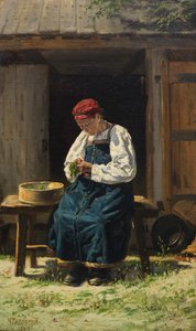 Femme de fermier au travail, 1874 - Vladimir Yegorovich Makovsky