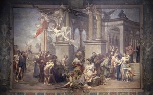 Rideau au Théâtre National, Prague, République tchèque, 1883 - Vojtech Hynais