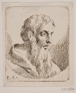 Vieil homme avec une longue barbe - W.A. Müller