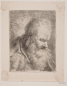 Vieil homme barbu, buste - W.A. Müller