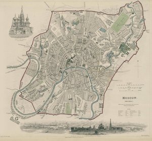 Carte de Moscou, 1836 - W.B. Clarke