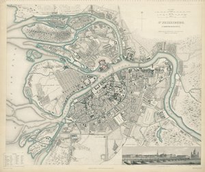 Carte de Petersburg, 1834 - W.B. Clarke