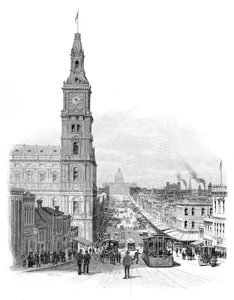Rue Bourke, Melbourne, Victoria, Australie, 1886 - WC Fitler