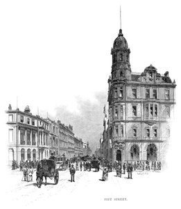 Pitt Street, Sydney, Nouvelle-Galles du Sud, Australie, 1886 - WC Fitler