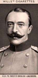 S.A.S, PR. Ernest de Hohenlohe-Langenbourg, 1908 - WD and HO Wills