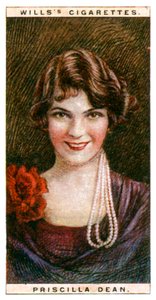 Priscilla Dean 1896-1987, actrice américaine, 1928 - WD and HO Wills