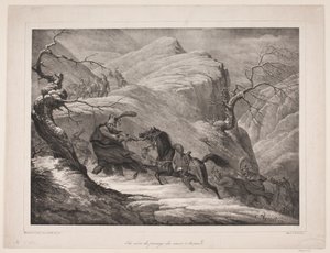Une scène du passage du mont St. Bernard - WIlhelm Heuer