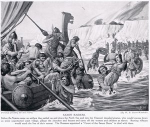 Raiders saxons, illustration de 