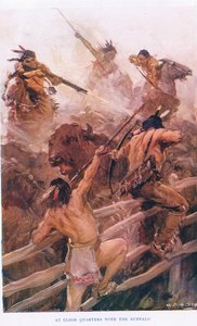 À bout portant avec le buffle, illustration de 