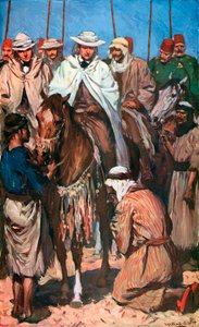 Réception du prince de Galles par un chef bédouin - W.R.S. Stott