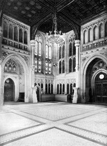 Le hall, Chambre des communes, Westminster, Londres, vers 1905 - W.S. Campbell