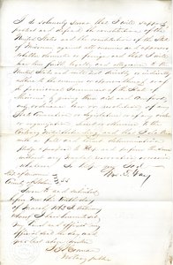 Serment de loyauté de Wm. T. Gay du Missouri, Comté de St. Louis