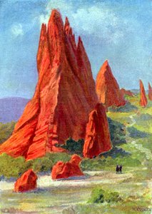 Le Jardin des Dieux au Colorado, c.1880 (gravure) - W. (after) Kranz