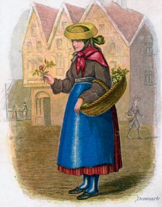 Femme danoise vendant des fleurs, 1809