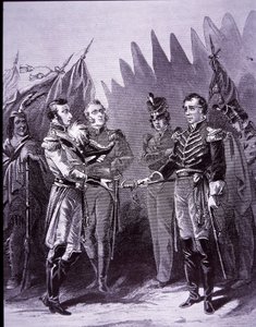 Hull capitule à Détroit (lithographie) - John Ward Dunsmore