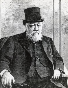 Portrait de Stephanus Johannes Paulus Kruger (1825-1904), président de la République sud-africaine (ou Transvaal), a dirigé la guerre des Boers contre les Anglais, gravure - John Ward Dunsmore