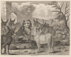 Le lion et le lionceau - W. Grainger