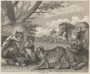 Le lion, le renard et les oies - W. Grainger