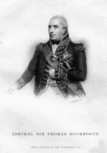 Sir John Thomas Duckworth 1747-1817, officier de marine britannique, 1837 - W. Greatbatch