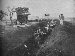 Mafeking : indigènes creusant une tranchée, 1902