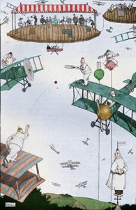 Un match de cricket aérien du futur, c1918 1919 - William Heath Robinson