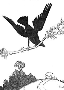 Et il battit des ailes noires à la voiture jusqu