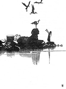 Puis elle vit les cigognes, vers 1930 - William Heath Robinson