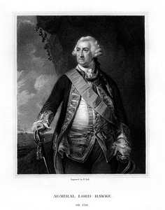 Edward Hawke, 1er baron Hawke, amiral britannique, 1833 - W. Holl
