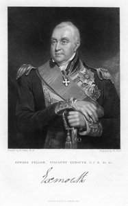 Edward Pellew, 1er vicomte Exmouth, officier naval britannique, 1831 - W. Holl