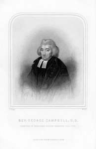 George Campbell, philosophe des Lumières écossaises, 1870 - W. Holl