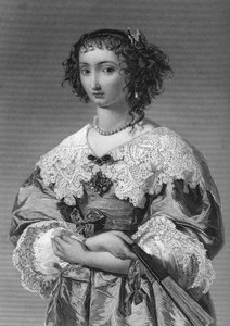 Henriette Marie de France 1609-1669, reine consort du roi Charles Ier, 1851 - W. J. Edwards
