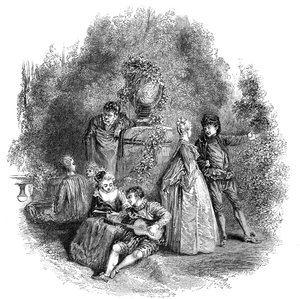 Scène de Watteau en 1644 - W. J. Linton