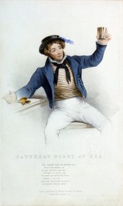 Samedi soir en mer, marin levant sa coupe pour boire - W. Kohler