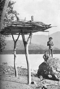 Plateforme mortuaire en Nouvelle-Guinée, 1902 - W. Lindt