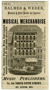 Balmer et Weber, grossistes et détaillants et importateurs de marchandises musicales, 206 North Fourth Street - W. Mackwitz