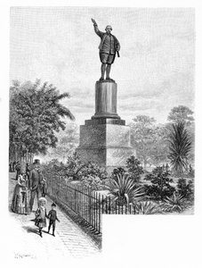 Monument de Cook, Hyde Park, Sydney, Australie, 1886