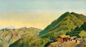 Le Retraite, Mushobra, Maison du Général Roberts sur les collines près de Simla, années 1850, 1901 - W McCracken