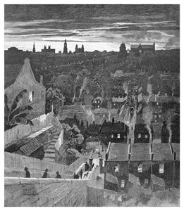 Un aperçu de Sydney depuis Darlinghurst, Nouvelle-Galles du Sud, Australie, 1886 - W. Mollier