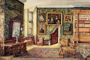 La Bibliothèque de Hardwick Hall, Derbyshire, 1891 - W. Nicholson