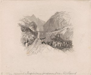 Hannibal passant les Alpes (vignette)